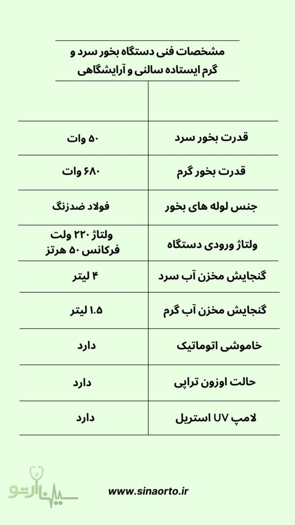 مشخصات فنی دستگاه بخور سرد و گرم مشخصات فنی دستگاه بخور سرد و گرم